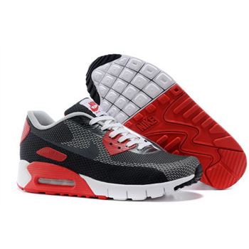 Nike Air Max 90 Jacquard Mens Shoes Gray Black Red White New Coupon Code
